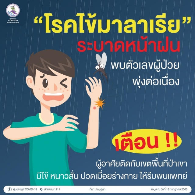 ประชาสัมพันธ์ โรคไข้มาลาเรีย ระบาดหน้าฝน