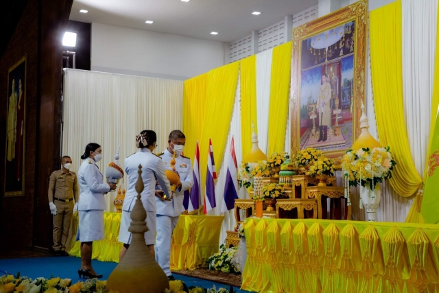 เข้าร่วมกิจกรรมวางพานพุ่มถวายพระพรชัยมคลฯ